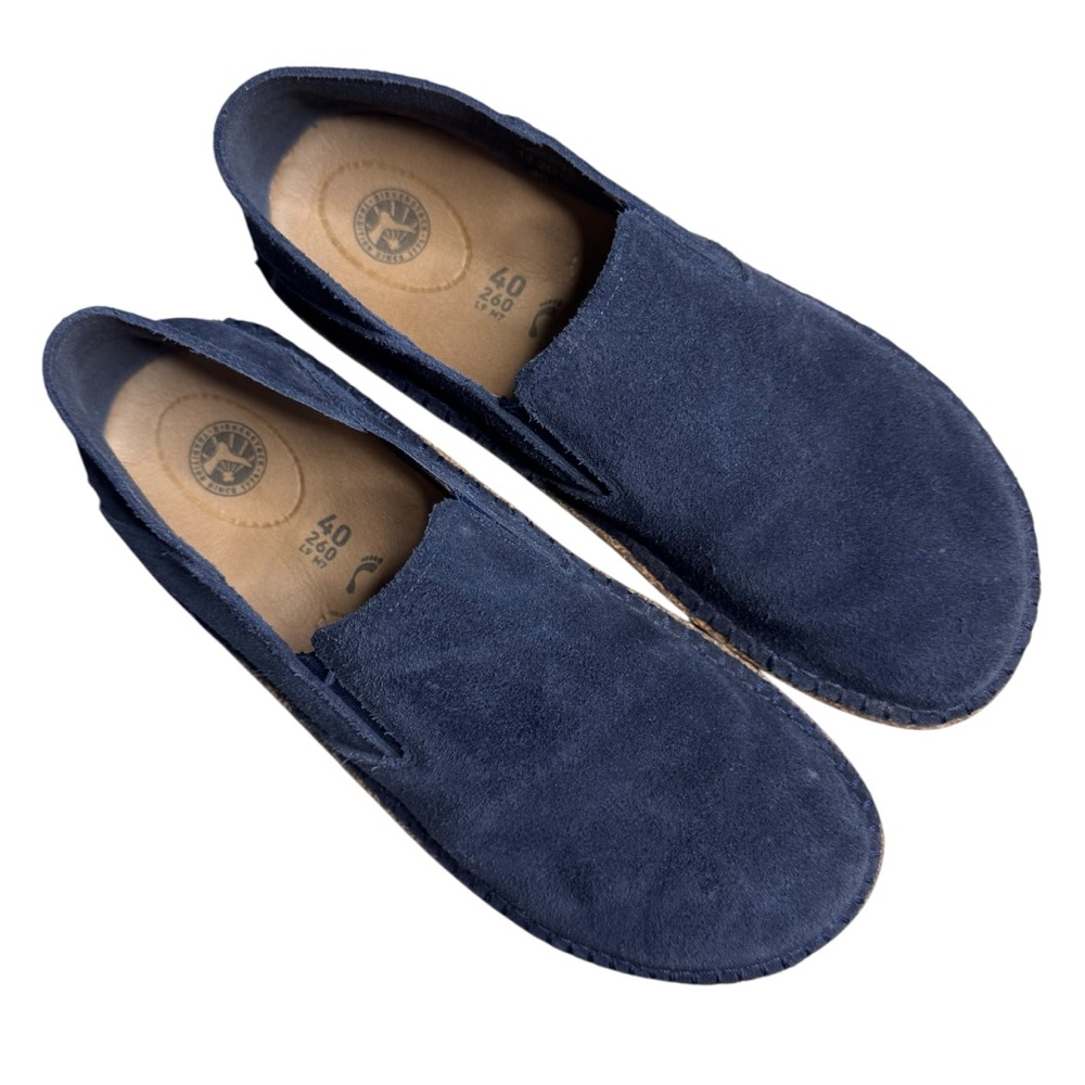 Birkenstock Navy Blue Suede Loafers